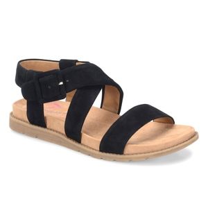 10W Sofft Black Memory Foam Suede "Andria" Sandal